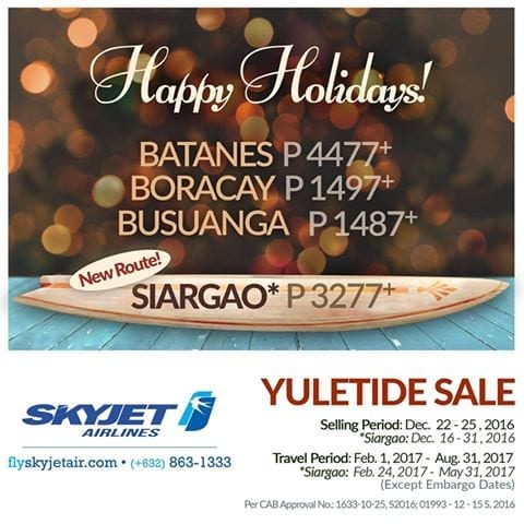 Skyjet Airlines Promos 2017