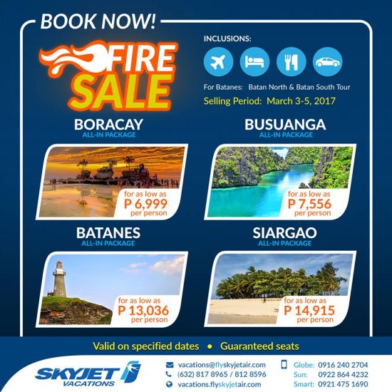 Skyjet Airlines Sale Vacation Packages