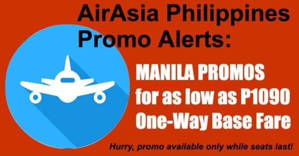 Airasia Promos Manila For As Low As P1090 One Way Base Fare