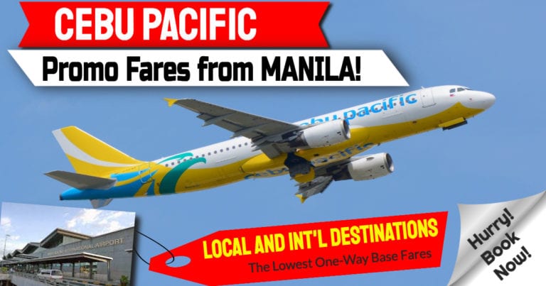 Cebu Pacific Manila Promo For Low One Way Base Fares – Book Now!