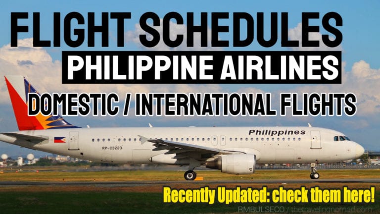 Philippine Airlines Flight Schedule Updated December 28, 2020