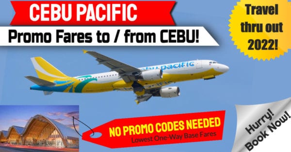 Cebu Pacific Cheap Flights From Cebu For As Low As P88 One Way Base Fare – Check These Out!