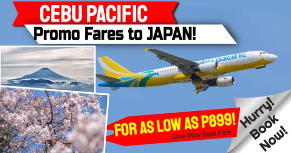 Cheap Flights To Tokyo, Osaka, Nagoya For As Low As P899 One Way Base Fare
