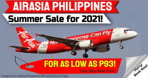 Still Ongoing! Airasia Summer Sale 2021 To Local Destinations For As Low As P93 One Way Base Fare