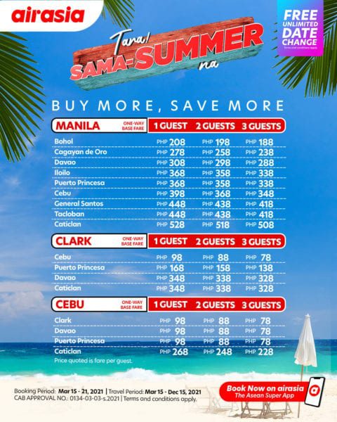 Airasia Philippines Buy More, Save More Summer Promo Is On!