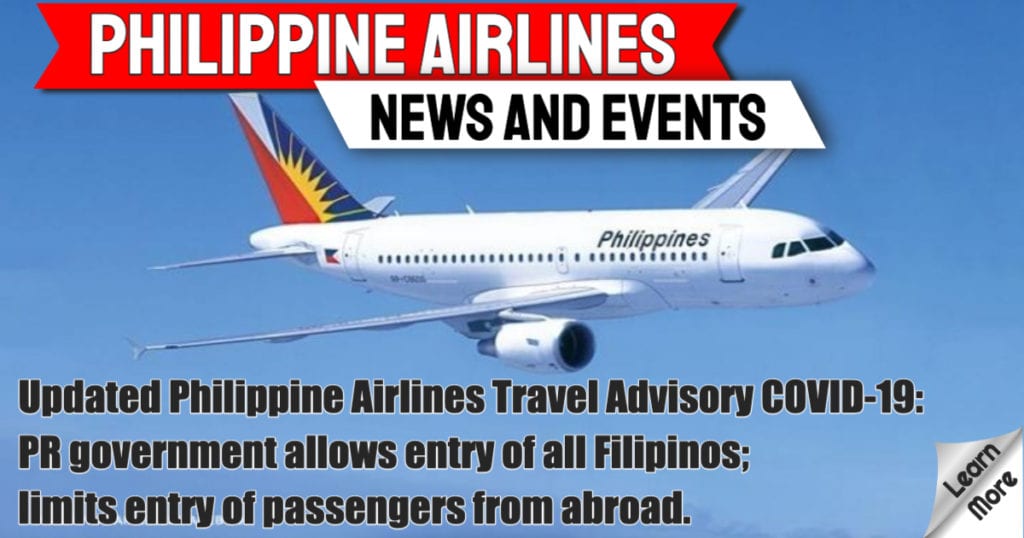 Philippine Airlines Travel Advisory Covid-19