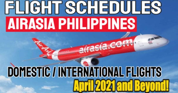 Check Out Airasia Philippines Flight Schedule April 2021