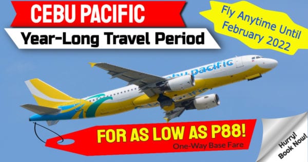 Promo Ticket Cebu Pacific 2021 For As Low As P88 One Way Base Fare – Check This Out!