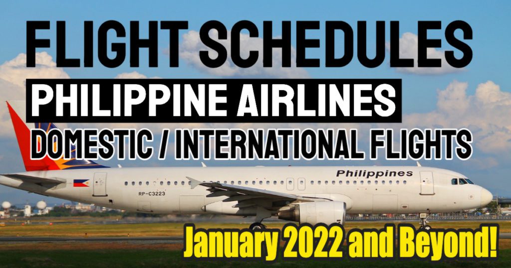 Philippine Airlines Flight Schedule January 2022