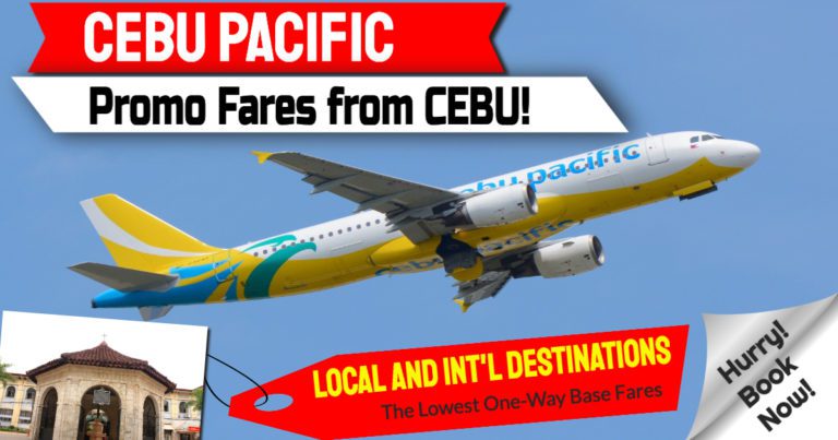 Cebu Pacific Promos From Cebu For Low As One Way Base Fares – Book Now!