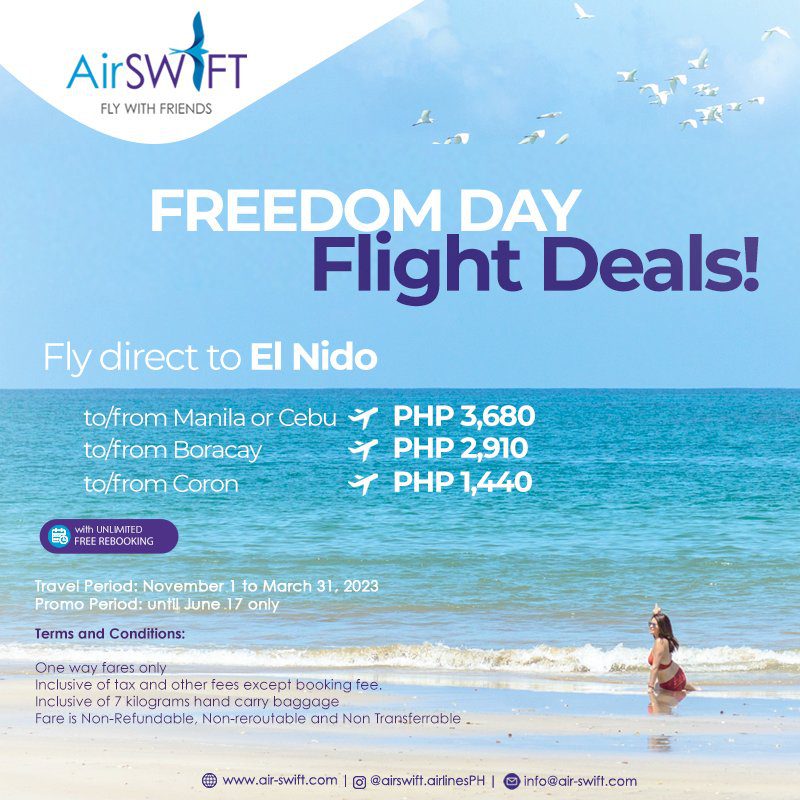 Airswift Promo Freedom Flight Deals For 2022-2023
