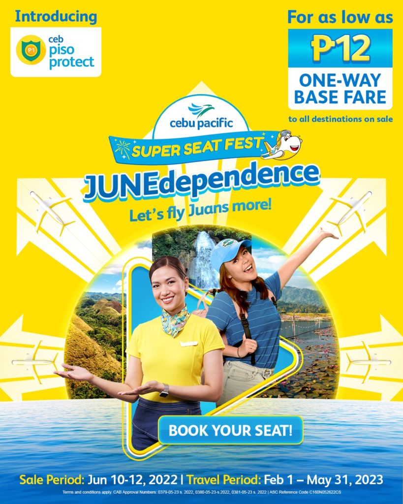 Cebu Pacific Promos For 2023 At P12 One Way Base Fares
