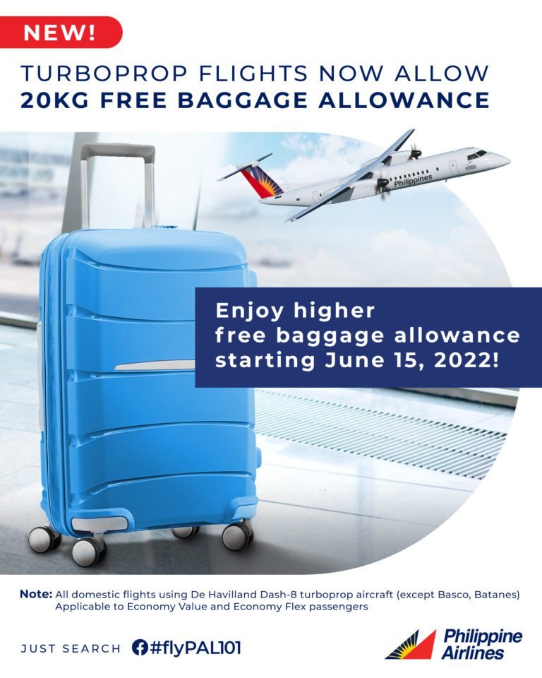 Philippine Airlines Free Baggage Allowance 2X For Turboprop Flights