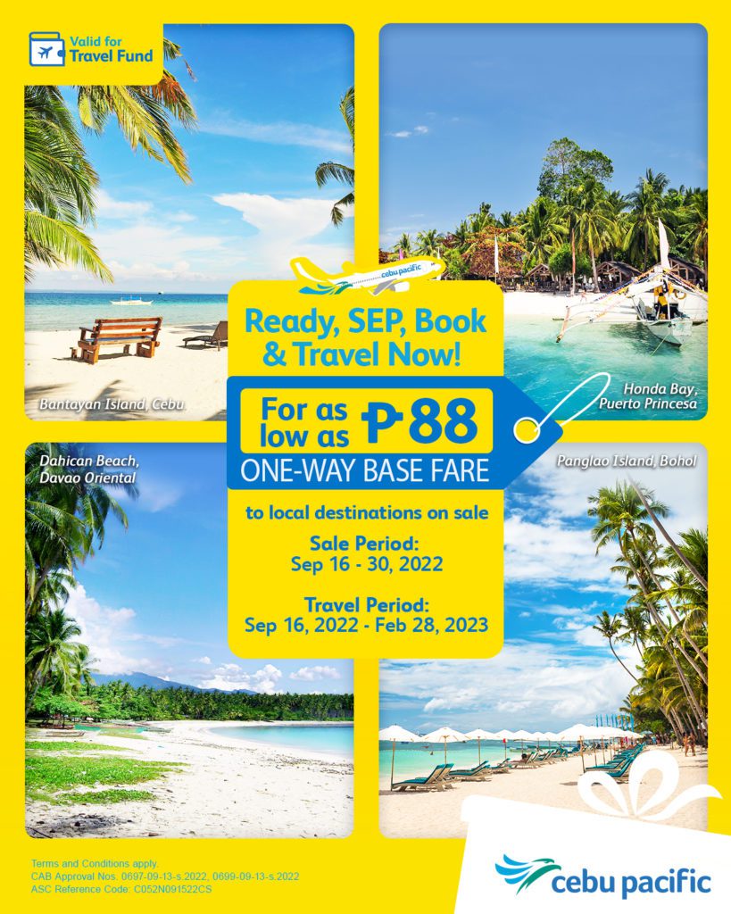 Cheapest Cebu Pacific Promo Tickets For 2022 Travel For As Low As P88 One Way Base Fare